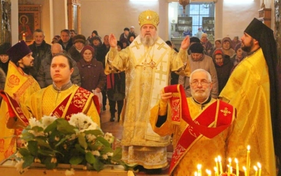 Праздничная Божественная литургия в Свято-Троицком кафедральном соборе г. Вязьма