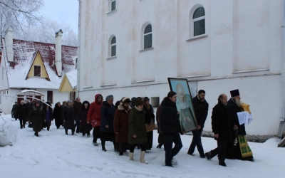 ковчег с мощами Матроны Московской отбыл из храма Благовещения Пресвятой Богородицы