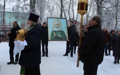 ковчег с мощами Матроны Московской отбыл из храма Благовещения Пресвятой Богородицы