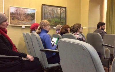 Мастер-класс для начинающих иконописцев прошел в возрождаемом Аркадиевском монастыре г. Вязьма