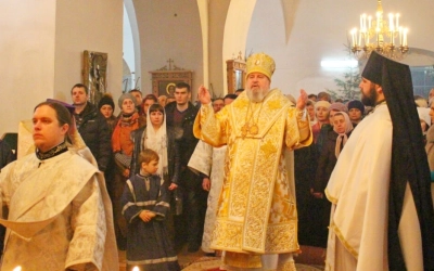 Рождественская Божественная литургия в Свято-Троицком кафедральном соборе г. Вязьма