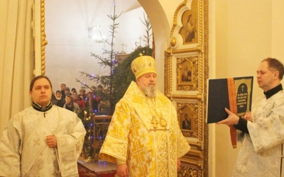 Рождественская Божественная литургия в Свято-Троицком кафедральном соборе г. Вязьма