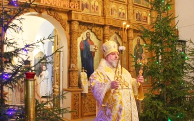 Рождественская Божественная литургия в Свято-Троицком кафедральном соборе г. Вязьма