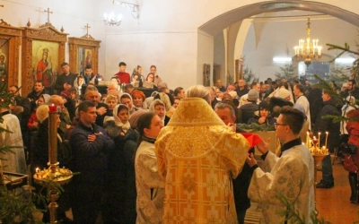 Рождественская Божественная литургия в Свято-Троицком кафедральном соборе г. Вязьма