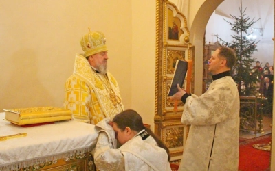 Рождественская Божественная литургия в Свято-Троицком кафедральном соборе г. Вязьма