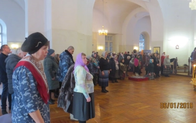 Рождественский сочельник в Тихвинском храме г. Гагарин