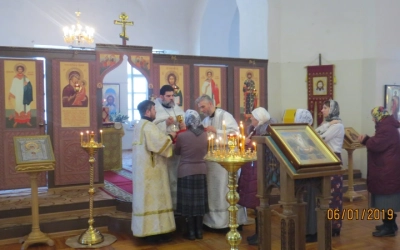 Рождественский сочельник в Тихвинском храме г. Гагарин