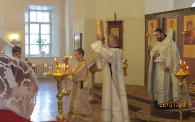 Рождественский сочельник в Тихвинском храме г. Гагарин