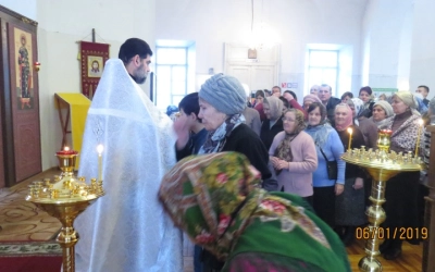 Рождественский сочельник в Тихвинском храме г. Гагарин