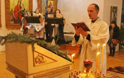 Епископ Сергий возглавил Великую вечерню в Свято-Троицком кафедральном соборе г. Вязьма