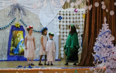 Епископ Сергий поздравил воспитанников «Ново-Никольского детского дома-интерната» с Рождеством Христ