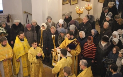 праздник Обрезания Господня, день памяти святителя Василия Великого, в Свято-Георгиевском соборе гор