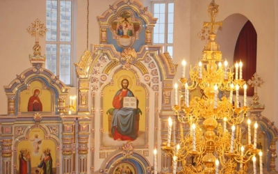 праздник Обрезания Господня, день памяти святителя Василия Великого, в Свято-Георгиевском соборе гор