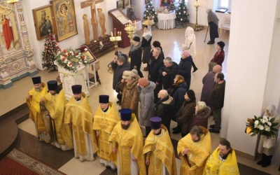 праздник Обрезания Господня, день памяти святителя Василия Великого, в Свято-Георгиевском соборе гор