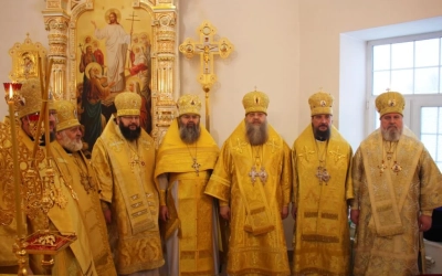 праздник Обрезания Господня, день памяти святителя Василия Великого, в Свято-Георгиевском соборе гор