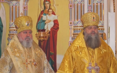 праздник Обрезания Господня, день памяти святителя Василия Великого, в Свято-Георгиевском соборе гор