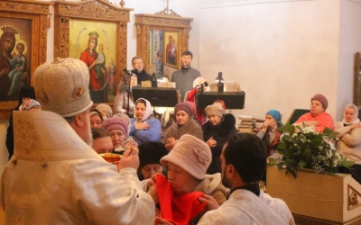 В Крещенский сочельник епископ Вяземский и Гагаринский Сергий совершил Божественную Литургию и чин В