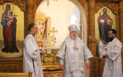 В Крещенский сочельник епископ Вяземский и Гагаринский Сергий совершил Божественную Литургию и чин В