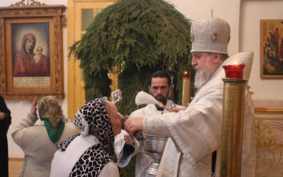 В Крещенский сочельник епископ Вяземский и Гагаринский Сергий совершил Божественную Литургию и чин В