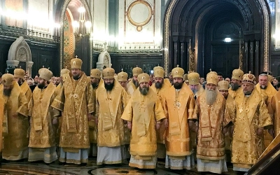 Патриаршее Богослужение в Храме Христа Спасителя, в день открытия XXVII Рождественских чтений