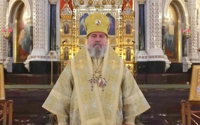 Епископ Сергий принял участие в Божественной литургии, в кафедральном соборном Храме Христа Спасител