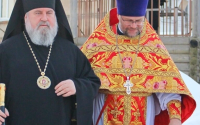 Епископ Сергий возглавил Божественную литургию, в Спасо-Преображенском храме г. Вязьма