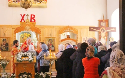 Епископ Сергий возглавил Божественную литургию, в Спасо-Преображенском храме г. Вязьма