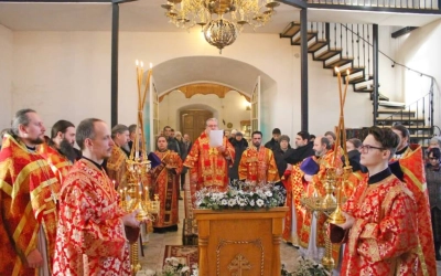 Епископ Сергий возглавил Божественную литургию, в Спасо-Преображенском храме г. Вязьма