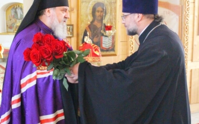 Епископ Сергий возглавил Божественную литургию, в Спасо-Преображенском храме г. Вязьма