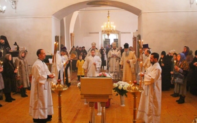 отпевание новопреставленной схимонахини Софии