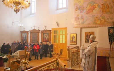 отпевание новопреставленной схимонахини Софии