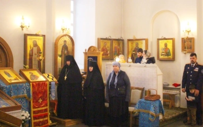 Епископ Сергий возглавил Божественную литургию в Спасо-Богородицком Одигитриевском женском монастыре