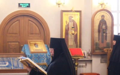 Епископ Сергий возглавил Божественную литургию в Спасо-Богородицком Одигитриевском женском монастыре