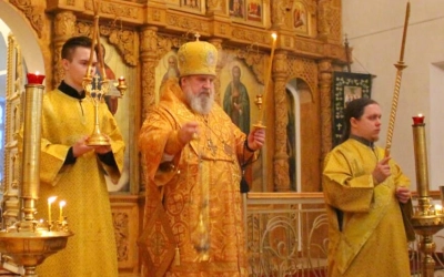 Епископ Сергий возглавил Всенощное бдение накануне Недели о блудном сыне