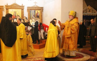 Епископ Сергий возглавил Всенощное бдение накануне Недели о блудном сыне