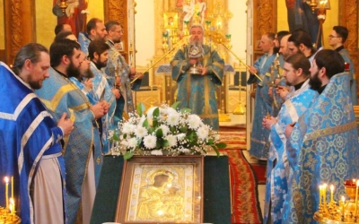 В день памяти Иверской иконы Божией Матери Преосвященный епископ Сергий возглавил Божественную литур