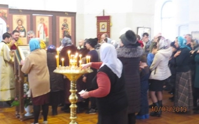 Прощеное воскресенье в Тихвинском храме