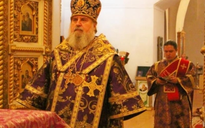 Епископ Сергий совершил вечернее богослужение в день празднования иконы Божией Матери 