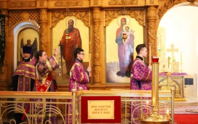 Епископ Сергий возглавил Всенощное бдение накануне 3-й Недели Великого поста, Крестопоклонной