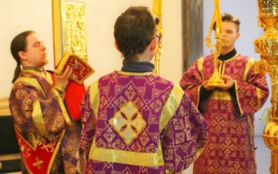 Епископ Сергий возглавил Всенощное бдение накануне 3-й Недели Великого поста, Крестопоклонной