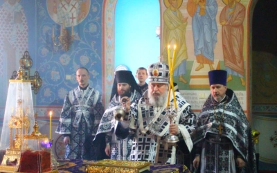 Епископ Сергий возглавил Литургию Преждеосвященных Даров в храме Рождества Христова г. Сафоново