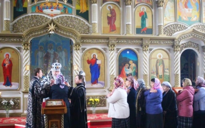 Епископ Сергий возглавил Литургию Преждеосвященных Даров в храме Рождества Христова г. Сафоново