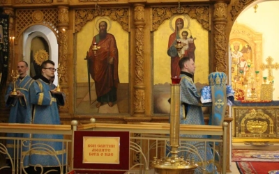 Архипастырское богослужение в праздник Похвалы Пресвятой Богородицы