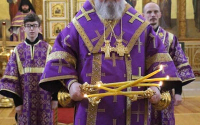 Епископ Сергий возглавил Божественную литургию свт. Василия Великого в Неделю 5-ю Великого поста