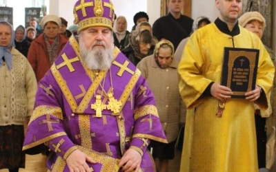 Епископ Сергий возглавил Божественную литургию свт. Василия Великого в Неделю 5-ю Великого поста